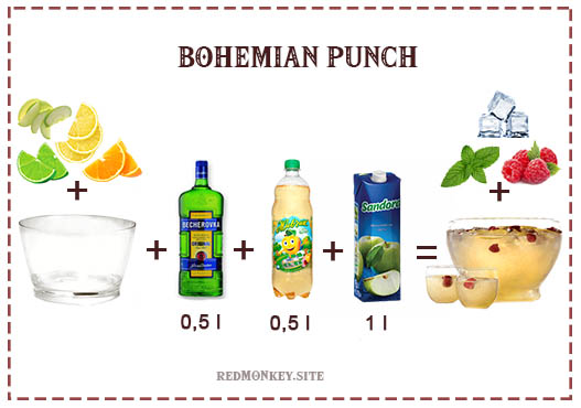 Cocktail recipe Bohemian punch Cocktail recipe Bohemian punch